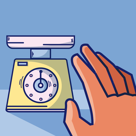 Hand grabbing Kitchen balanceのイラスト素材