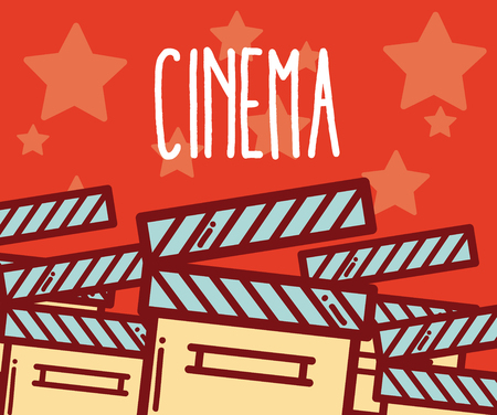 Cinema cartoons design poster template vector illustrationのイラスト素材