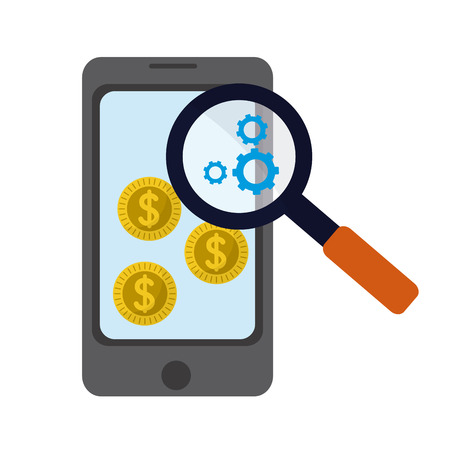 Media marketing with technology tools vector illustration graphic designのイラスト素材