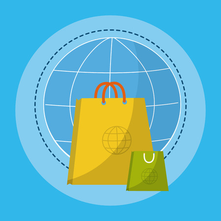Online shopping and marketing vector illustration graphic designのイラスト素材