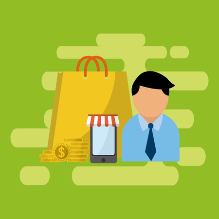 Media marketing with technology tools vector illustration graphic designのイラスト素材