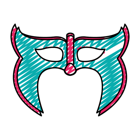 doodle party mask style to holiday event vector illustrationのイラスト素材