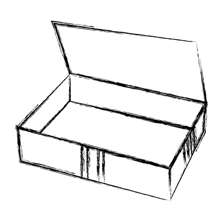 grunge present gift box with decoration event vector illustrationのイラスト素材