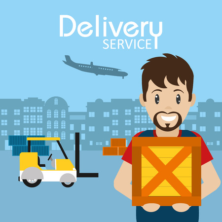 Delivery service conceptのイラスト素材