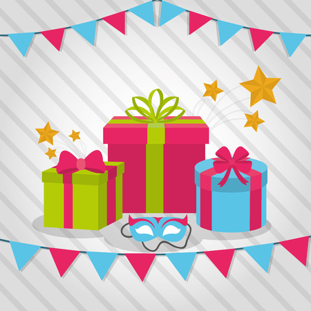 Birthday celebration elements cartoon concept vector illustration graphic designのイラスト素材