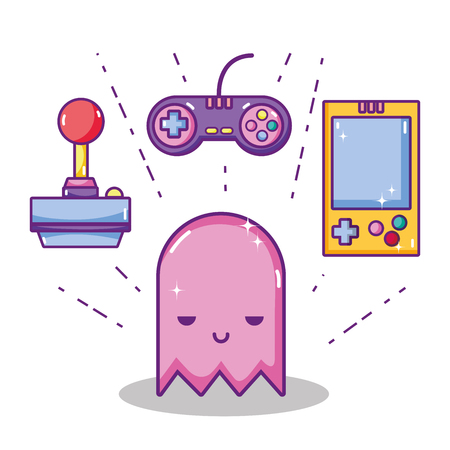 Retro videogame cartoons conceptのイラスト素材