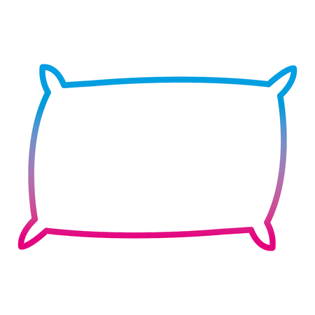 Degraded line soft sleep pillow comfortable object vector illustrationのイラスト素材