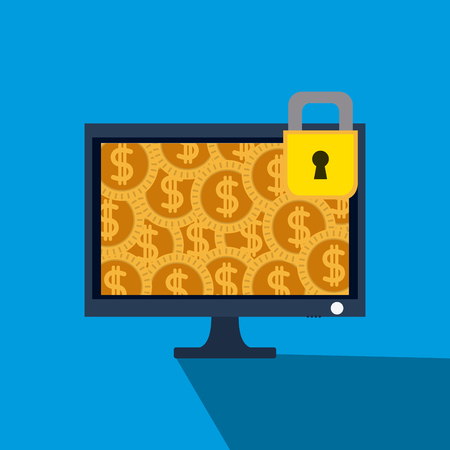 Secure online transactionsのイラスト素材