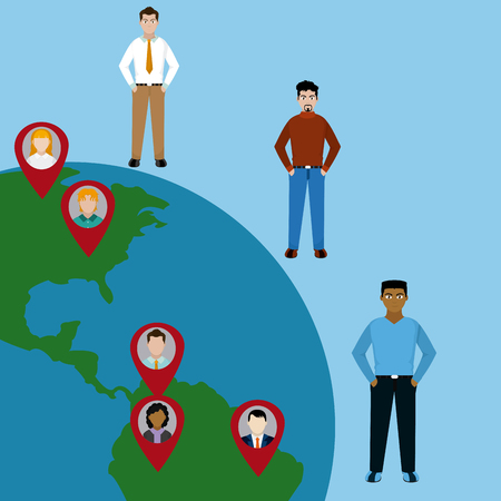 Diversity around the world vector illustration.のイラスト素材