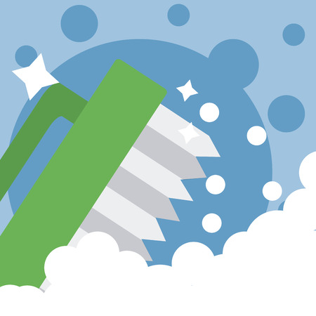 Cleaning brush cleaning product vector illustration.のイラスト素材