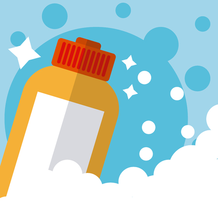detergent in bottle cleaning product vector illustration.のイラスト素材