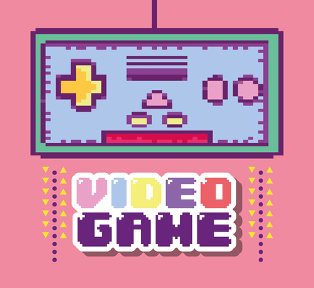 Pixelated retro gamepadのイラスト素材