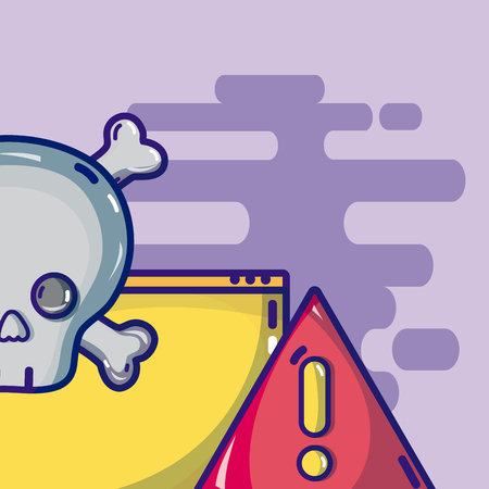 Virus and cybercrime conceptのイラスト素材