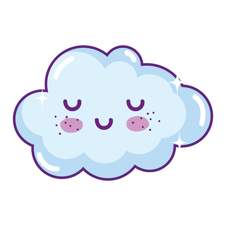 Happy cloud weather in the skyのイラスト素材