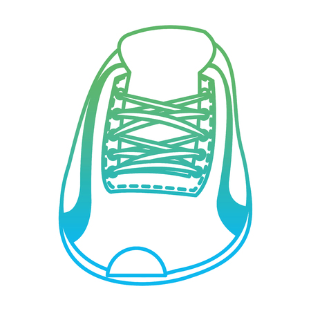 degraded line sport sneaker shoes to jogging training vector illustrationのイラスト素材