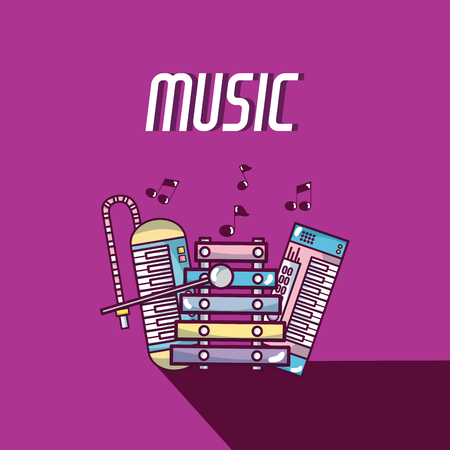 Moderm music equipmentのイラスト素材