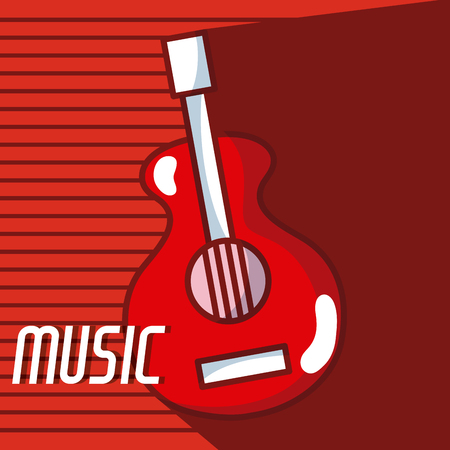 Acoustic guitar music instrumentのイラスト素材