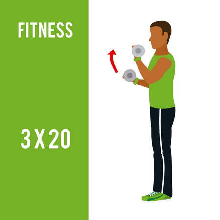 Fitness man lifestyleのイラスト素材