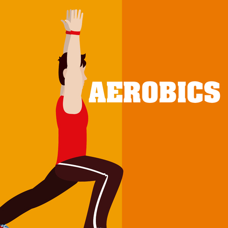 Man doing aerobicsのイラスト素材