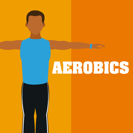Man doing aerobicsのイラスト素材