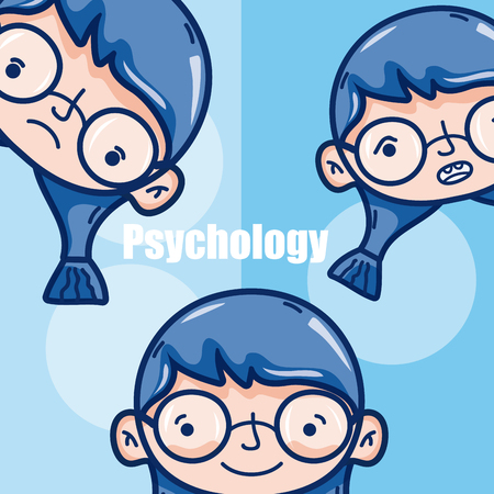 Psychology for girl kid cartoon vector illustration graphic designのイラスト素材
