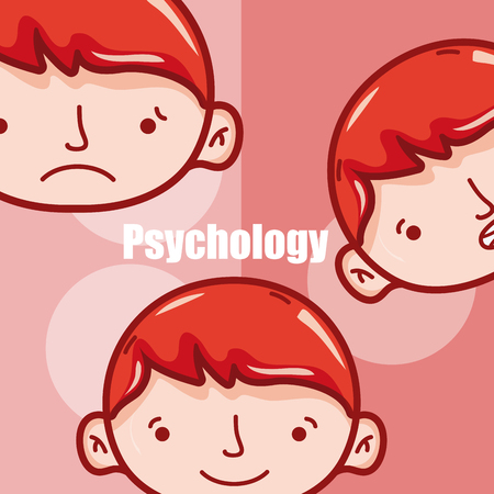 Psychology for boy cartoons vector illustration graphic designのイラスト素材