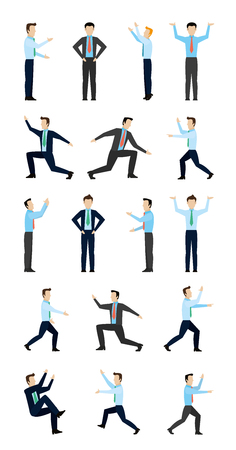 Set of business people cartoon icons vector illustration graphic designのイラスト素材