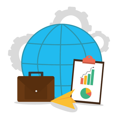 Office elements concept illustration graphic designのイラスト素材