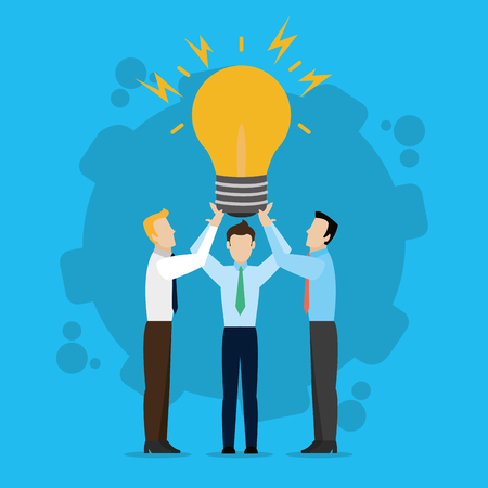 Businessmens working together vector illustration graphic designのイラスト素材