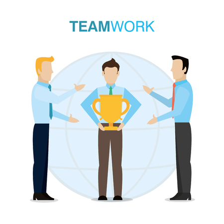 Illustration pour Businessmens working together vector illustration graphic design - image libre de droit