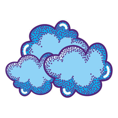 nature cute clouds weather in the sky vector illustrationのイラスト素材