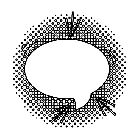 Line oval chat bubble text message vector illustrationのイラスト素材