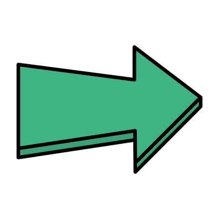 Color pictogram arrow icon direction symbol vector illustrationのイラスト素材