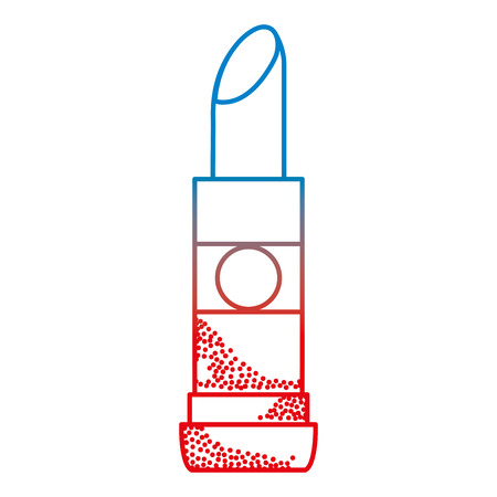 Degraded line glamour lipstick makeup fashion object vector illustrationのイラスト素材