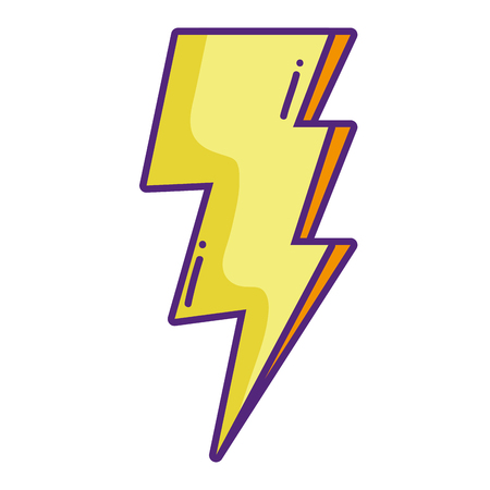 Electric thunder weather to danger sign vector illustrationのイラスト素材