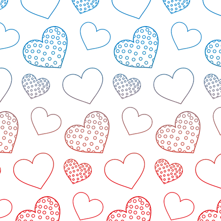 Seamless hearts backgroundのイラスト素材
