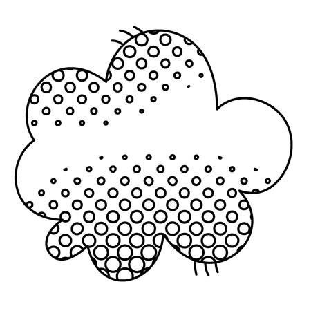 Line nature fluffly cloud weather in the sky vector illustrationのイラスト素材