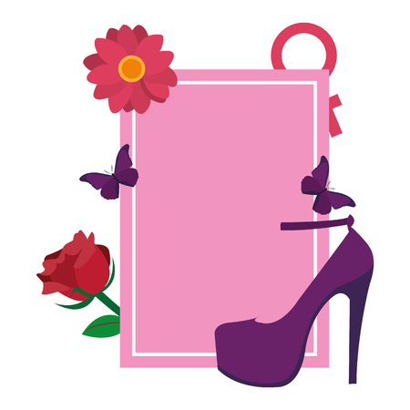 emblem design with mother day decoration vector illustrationのイラスト素材
