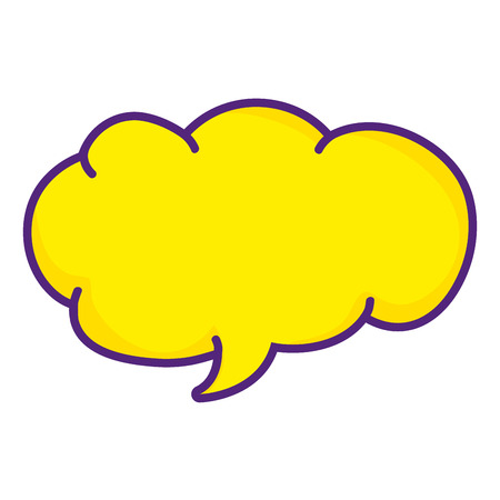 cloud chat bubble text message vector illustrationのイラスト素材