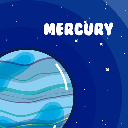 Mercury milkyway planetのイラスト素材