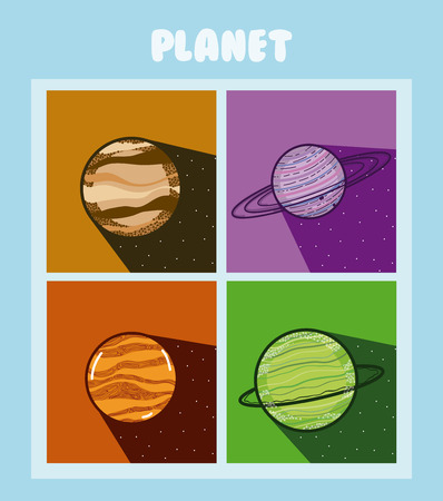 Set of milkyway planetsのイラスト素材