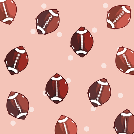 American football sport balls backgroundのイラスト素材