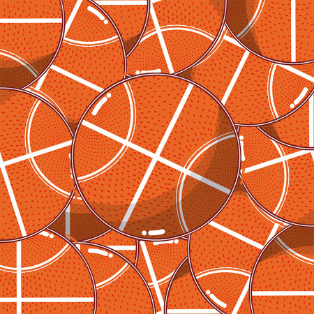 Basketball sport balls backgroundのイラスト素材