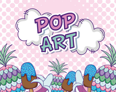 Pop art cartoons conceptのイラスト素材