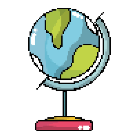 global earth planet map deskのイラスト素材