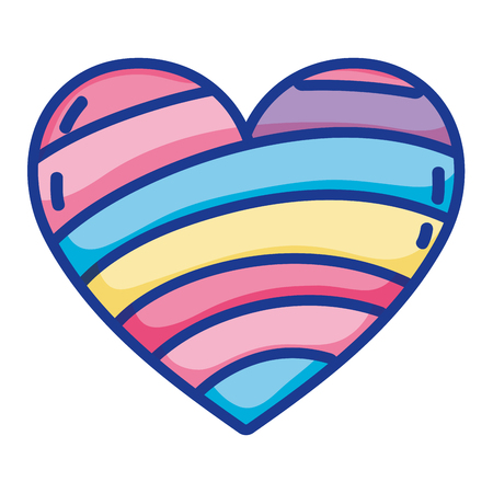 decoration heart shape trendy symbol vector illustrationのイラスト素材