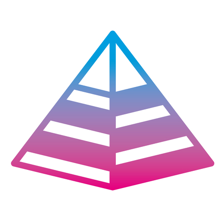 degraded line giza egypt pyramid to tourism travel vector illustrationのイラスト素材