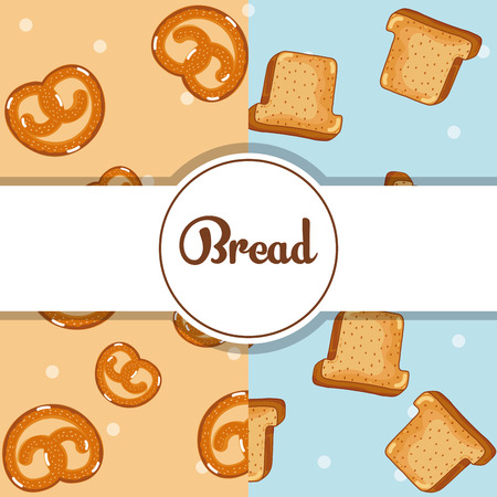 Breads pattern backgroundのイラスト素材