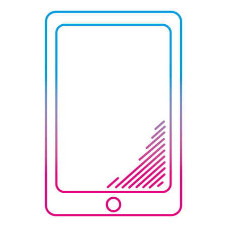 degraded line electronic smartphone to call and talk technology vector illustrationのイラスト素材