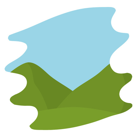 nature mountains landscape beauty ecology vector illustrationのイラスト素材